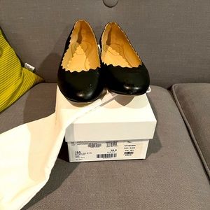 Like new Chloe scalloped flats size 8.5 with Chloe box and bag